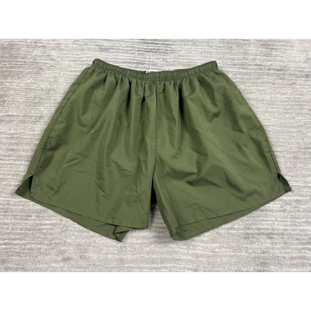 Soffe Shorts Mens M Green Running Athletic Silkies Ranger Panty Polyester Solid